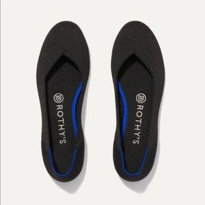 Rothy’s Round Toe Woven Black Flats, Size 8.5